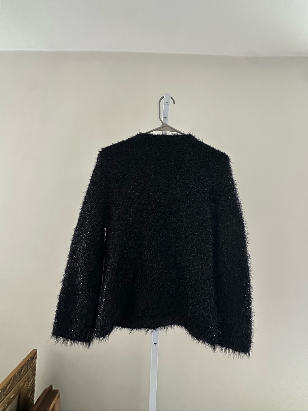 Tory Burch Black Fuzzy Crewneck Sweater - Picture 4 of 11